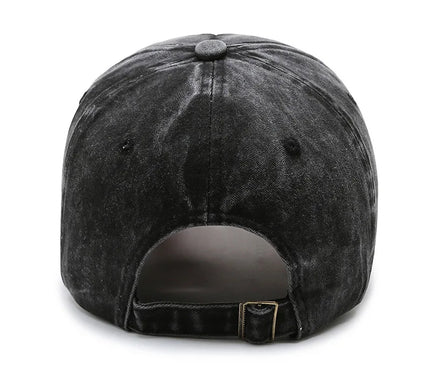 Korean Version Washed Letters Spring and Autumn Men's and Women's Fashion Shabby Denim Baseball Cap Sunhat Official Website