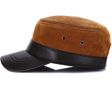 2025 Unisex Real Sheepskin Leather Caps Casual Real Natural Sheep Skin Leather Baseball Hats New Fashion Fall Winter Leather Hat