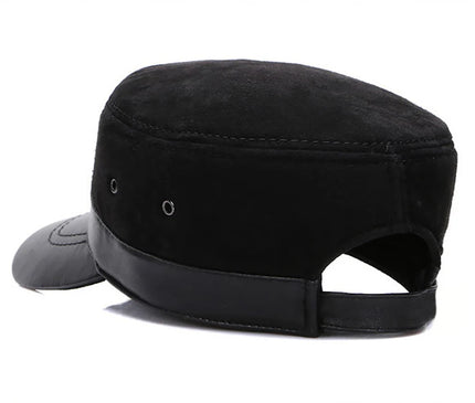 2025 Unisex Real Sheepskin Leather Caps Casual Real Natural Sheep Skin Leather Baseball Hats New Fashion Fall Winter Leather Hat