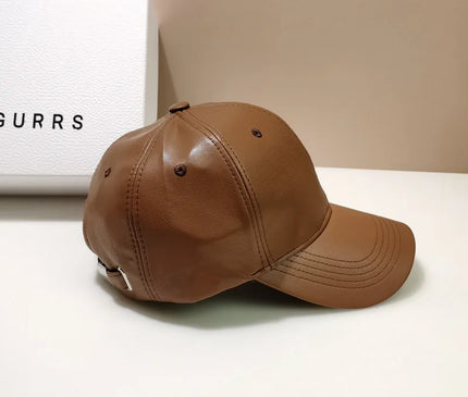 PU baseball cap Washed Plain Baseball Cap Retro Adjustable Dad Hats Gift for Men/Women