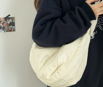 Fashion Women Large Capacity Crossbody Shoulder Bag Down Cotton Casual Simple And Versatile