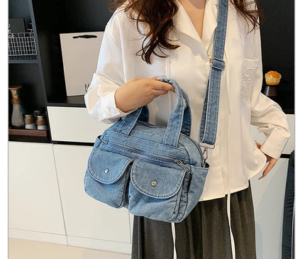Fashion Casual Women's Crossbody Bag High Quality Denim Shoulder Bag Large Capacity Tote Bag Multi Functional Women‘s Handbags