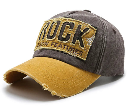 Korean Version Washed Letters Spring and Autumn Men's and Women's Fashion Shabby Denim Baseball Cap Sunhat Official Website