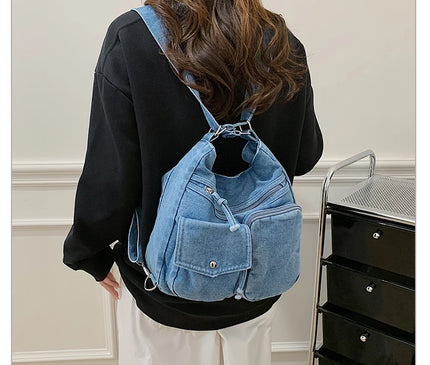 New Fashion Casual Women's Shoulder Bag High Quality Crossbody Bag Denim Fabric Tote Bag Large Capacity Women's Handbags