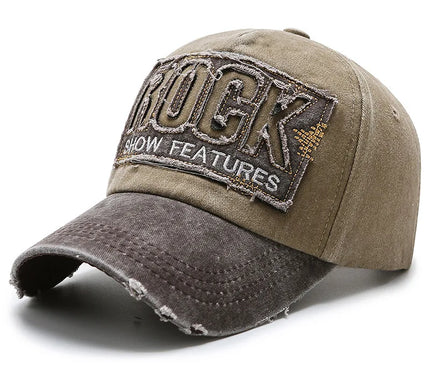 Korean Version Washed Letters Spring and Autumn Men's and Women's Fashion Shabby Denim Baseball Cap Sunhat Official Website