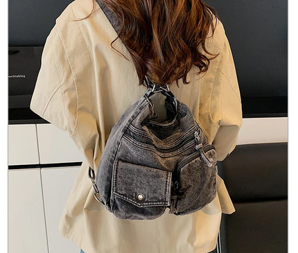 New Fashion Casual Women's Shoulder Bag High Quality Crossbody Bag Denim Fabric Tote Bag Large Capacity Women's Handbags