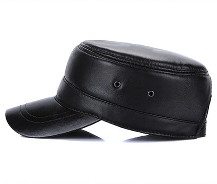 2025 Unisex Real Sheepskin Leather Caps Casual Real Natural Sheep Skin Leather Baseball Hats New Fashion Fall Winter Leather Hat