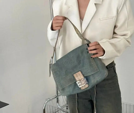 Trendy Cool Female Crossbody Bags For Women Summer New Denim Fashion Shoulder Bag Large Capacity School Messenger Travel Bag