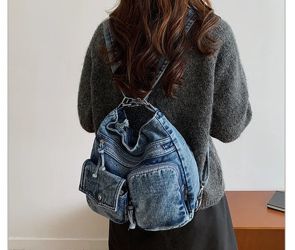 New Fashion Casual Women's Shoulder Bag High Quality Crossbody Bag Denim Fabric Tote Bag Large Capacity Women's Handbags