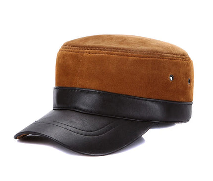 2025 Unisex Real Sheepskin Leather Caps Casual Real Natural Sheep Skin Leather Baseball Hats New Fashion Fall Winter Leather Hat