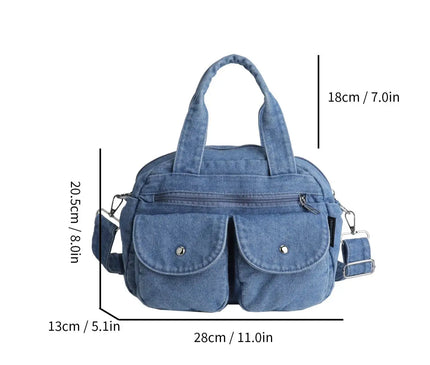 Fashion Casual Women's Crossbody Bag High Quality Denim Shoulder Bag Large Capacity Tote Bag Multi Functional Women‘s Handbags
