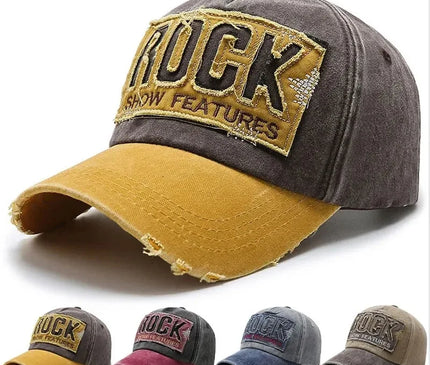 Korean Version Washed Letters Spring and Autumn Men's and Women's Fashion Shabby Denim Baseball Cap Sunhat Official Website