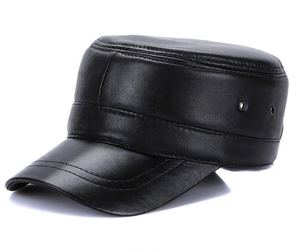 2025 Unisex Real Sheepskin Leather Caps Casual Real Natural Sheep Skin Leather Baseball Hats New Fashion Fall Winter Leather Hat