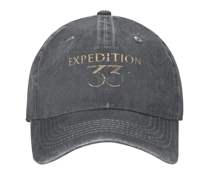 Unisex Clair Obscur: Expedition 33 Video game Logo Printed Hat Vintage Distressed Denim  Baseball Cap Adjustable