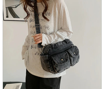 Fashion Casual Women's Crossbody Bag High Quality Denim Shoulder Bag Large Capacity Tote Bag Multi Functional Women‘s Handbags