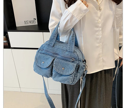 Fashion Casual Women's Crossbody Bag High Quality Denim Shoulder Bag Large Capacity Tote Bag Multi Functional Women‘s Handbags