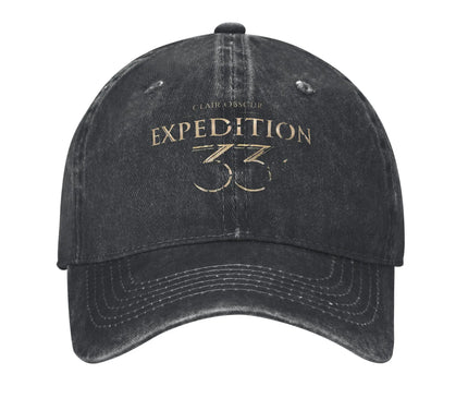 Unisex Clair Obscur: Expedition 33 Video game Logo Printed Hat Vintage Distressed Denim  Baseball Cap Adjustable