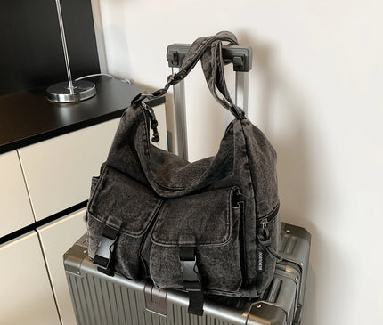 Denim Bag Women's New Trendy Fashion Class Commuting Bag Shoulder Bag Large Capacity Crossbody Bag