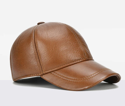 2025 Adjustable Men's Genuine Cowhide Leather Baseball Cap for Fall Winter Outdoor Sports Hat Men Real Cowhide Leather Caps