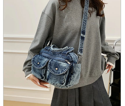 Fashion Casual Women's Crossbody Bag High Quality Denim Shoulder Bag Large Capacity Tote Bag Multi Functional Women‘s Handbags