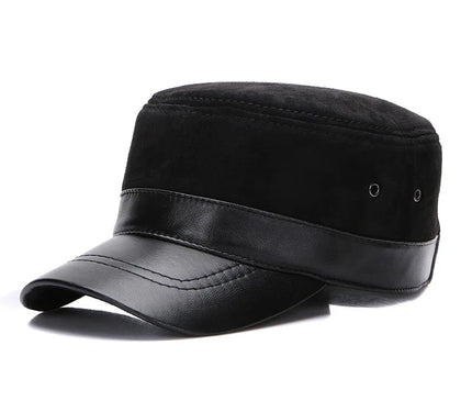 2025 Unisex Real Sheepskin Leather Caps Casual Real Natural Sheep Skin Leather Baseball Hats New Fashion Fall Winter Leather Hat