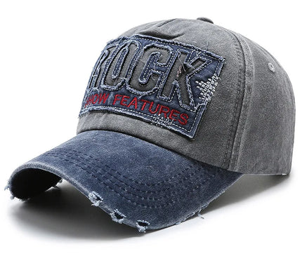 Korean Version Washed Letters Spring and Autumn Men's and Women's Fashion Shabby Denim Baseball Cap Sunhat Official Website