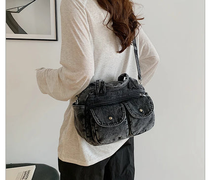Fashion Casual Women's Crossbody Bag High Quality Denim Shoulder Bag Large Capacity Tote Bag Multi Functional Women‘s Handbags