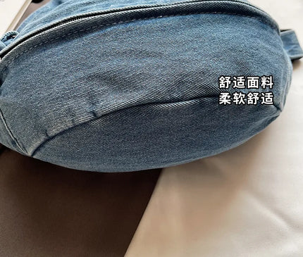 New Denim Shoulder Chest Bag for Women Sporty Casual Style Simple Fashionable Waist Bags Mobile Phone Crossbody Bag for Men