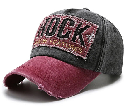 Korean Version Washed Letters Spring and Autumn Men's and Women's Fashion Shabby Denim Baseball Cap Sunhat Official Website