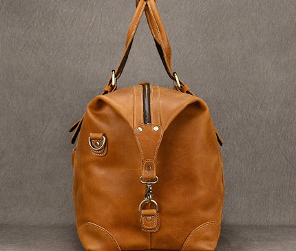 Business Travel Bag Handbag Genuine Leather Male Duffle Bags Airplane Extra Large Luggage Bag On Flights Custom Men Gift Bag