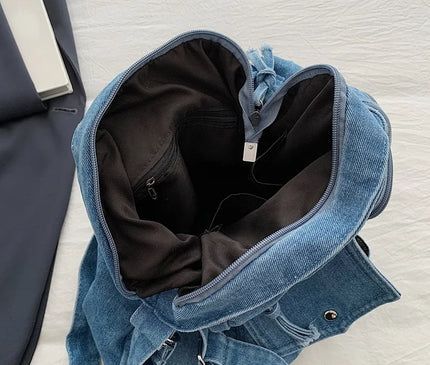 New Fashion Casual Women's Shoulder Bag High Quality Crossbody Bag Denim Fabric Tote Bag Large Capacity Women's Handbags