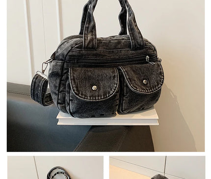 Fashion Casual Women's Crossbody Bag High Quality Denim Shoulder Bag Large Capacity Tote Bag Multi Functional Women‘s Handbags