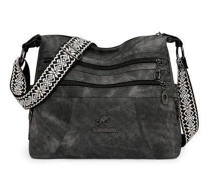 Fashion Denim Fabric Women's Crossbody Bags, Multi-layer Large Capacity Shoulder Bag, Suitable for Commuting Occasions