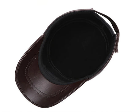 2025 Unisex Real Sheepskin Leather Caps Casual Real Natural Sheep Skin Leather Baseball Hats New Fashion Fall Winter Leather Hat