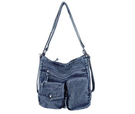 New Fashion Casual Women's Shoulder Bag High Quality Crossbody Bag Denim Fabric Tote Bag Large Capacity Women's Handbags