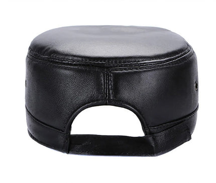 2025 Unisex Real Sheepskin Leather Caps Casual Real Natural Sheep Skin Leather Baseball Hats New Fashion Fall Winter Leather Hat