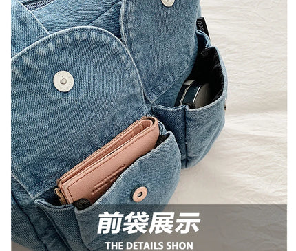 Fashion Casual Women's Crossbody Bag High Quality Denim Shoulder Bag Large Capacity Tote Bag Multi Functional Women‘s Handbags