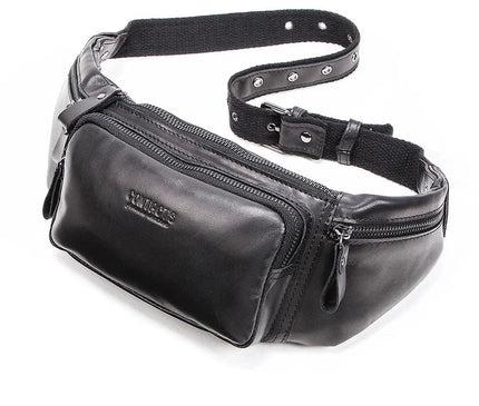 sac-banane-vintage-cuir-brun-sangle-ajustable