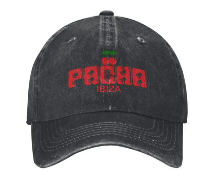 Preppy Cherry PACHA IBIZA Baseball Cap Unisex Washed Cotton Denim Hats Outdoor Travel Sun Protecter Cap Snapback Hat  All Season