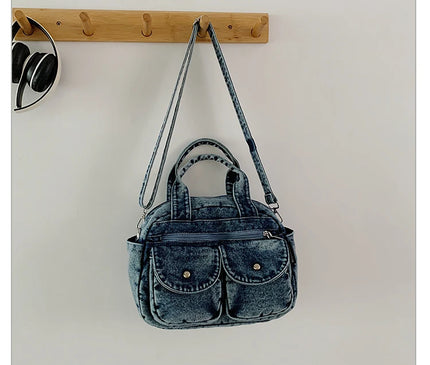 Fashion Casual Women's Crossbody Bag High Quality Denim Shoulder Bag Large Capacity Tote Bag Multi Functional Women‘s Handbags