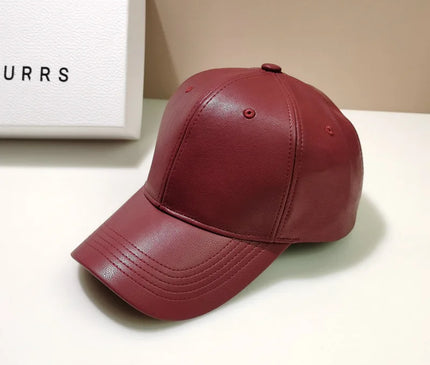 PU baseball cap Washed Plain Baseball Cap Retro Adjustable Dad Hats Gift for Men/Women