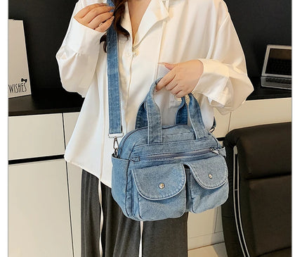 Fashion Casual Women's Crossbody Bag High Quality Denim Shoulder Bag Large Capacity Tote Bag Multi Functional Women‘s Handbags