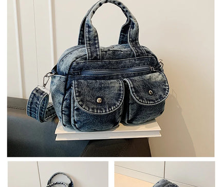 Fashion Casual Women's Crossbody Bag High Quality Denim Shoulder Bag Large Capacity Tote Bag Multi Functional Women‘s Handbags