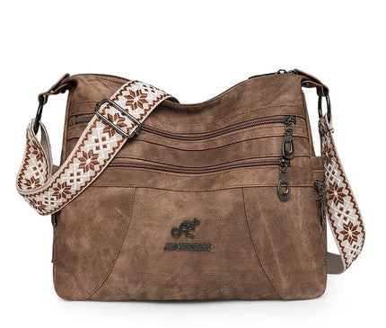 Fashion Denim Fabric Women's Crossbody Bags, Multi-layer Large Capacity Shoulder Bag, Suitable for Commuting Occasions