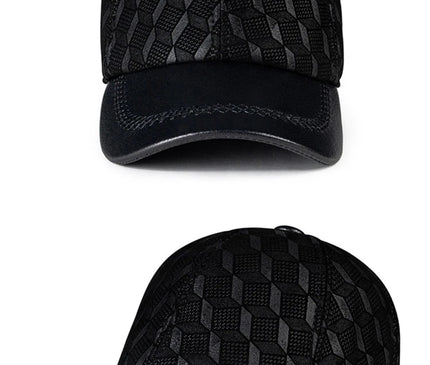 Suede Leather Cap For Men Winter Hat Male Cashmere Sheepskin Bound Korean Baseball Caps Casual Golf Running Printed Gorras