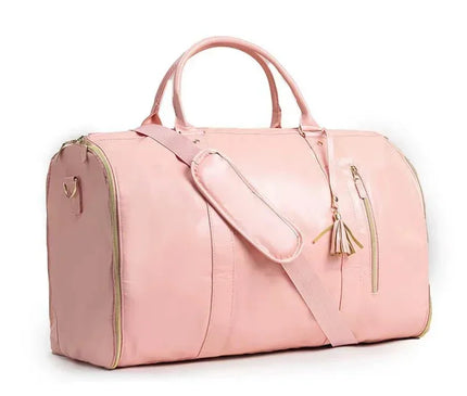 Vintage Leather Duffel Bag Travel Luggage Bag with Shoe Compartment Portable Duffle Bag Waterproof Travel Tote for Men/Women