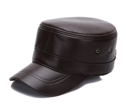 2025 Unisex Real Sheepskin Leather Caps Casual Real Natural Sheep Skin Leather Baseball Hats New Fashion Fall Winter Leather Hat