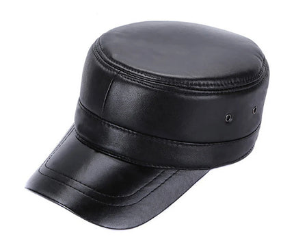 2025 Unisex Real Sheepskin Leather Caps Casual Real Natural Sheep Skin Leather Baseball Hats New Fashion Fall Winter Leather Hat