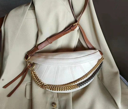 sac-banane-rouge-chaines-dorees-sangle-reglable