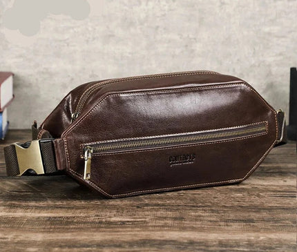 sacoche-banane-marron-fermeture-zippee-sangle-ajustable